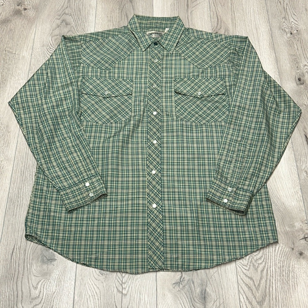 Haband Vintage Pearl Snap Button Down Shirt